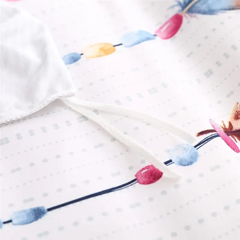 30 постельного белья Красочные перо постельное белье с наволочкой Twin Queen King для