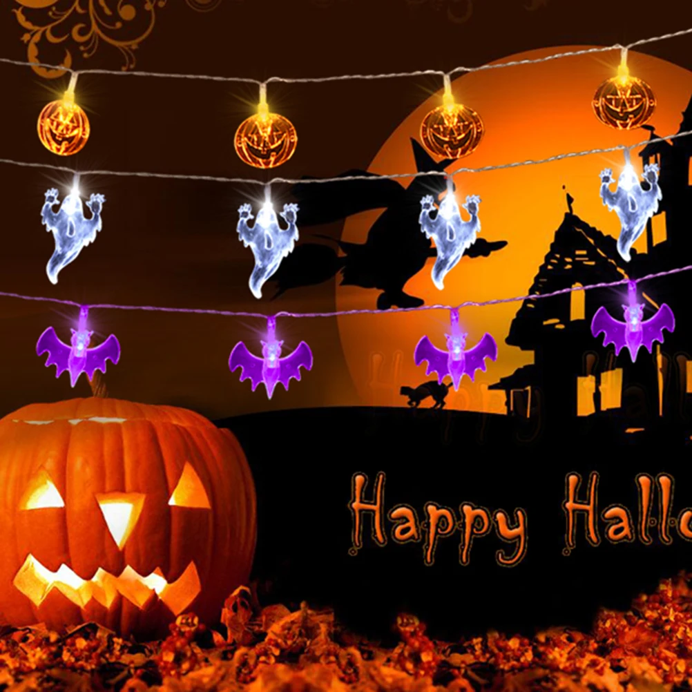 Светодиодный фонарь для Хэллоуина праздничная гирлянда 20 светодиодный s Pumpkins