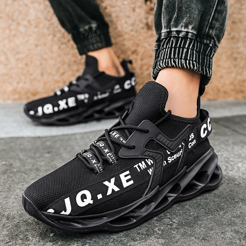 

Fashion Mesh Men Blade Shoes Cushion Casual Shoes Super Light Sports Trainers Flying Woven Breathable Man Lace Up Tenis Shoes