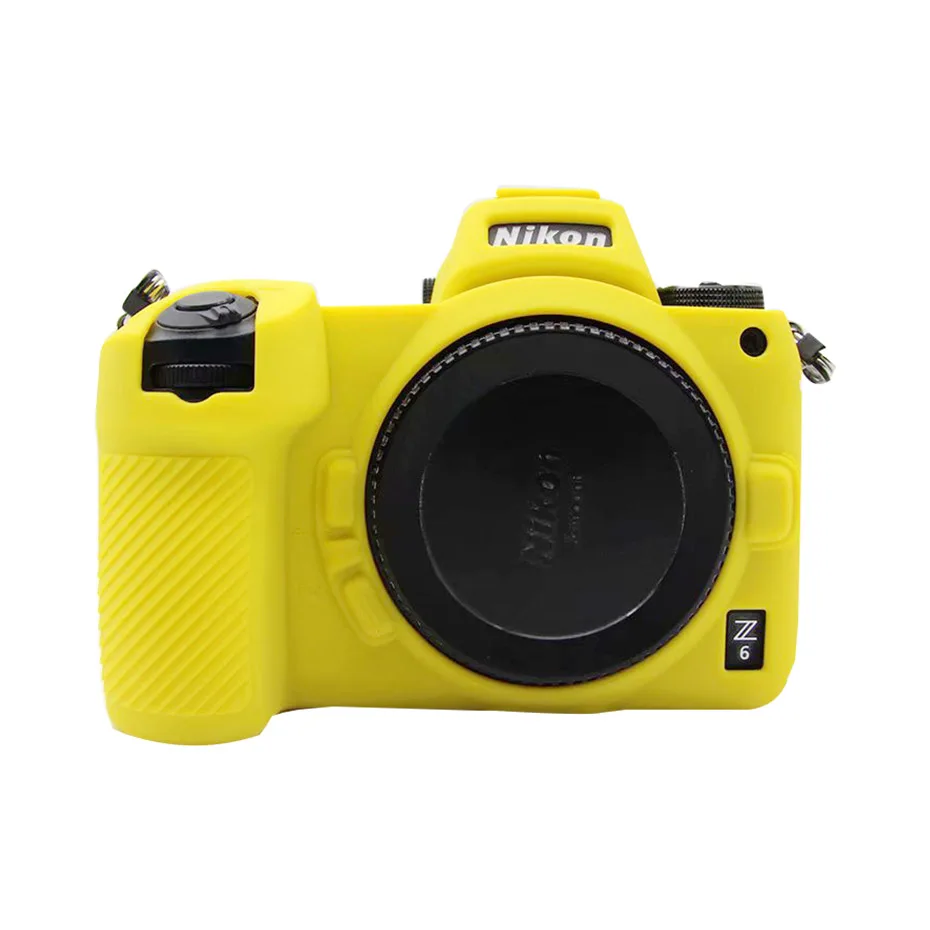 Yellow TENENELE сумки для камеры Nikon Z6 Z7 Мягкий силиконовый чехол цветной резиновый защитный чехол для Nikon Z 6/7 прочные аксессуары - Цвет: Yellow