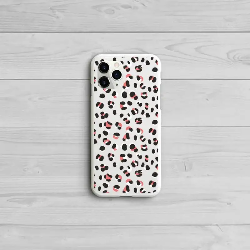 

Leopard Luxury pattern texture Phone Case Candy Color for iPhone 11 12 pro XS MAX 8 7 6 6S Plus X 5S SE 2020 XR