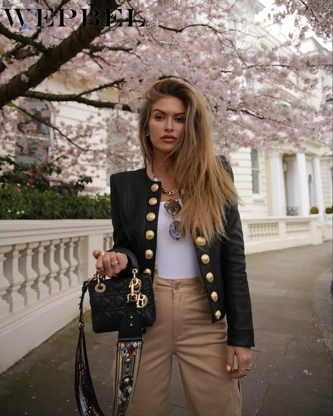 

WEPBEL Fashion Women Lady Casual Solid Slim Single-breasted Outerwear Coat Jacket