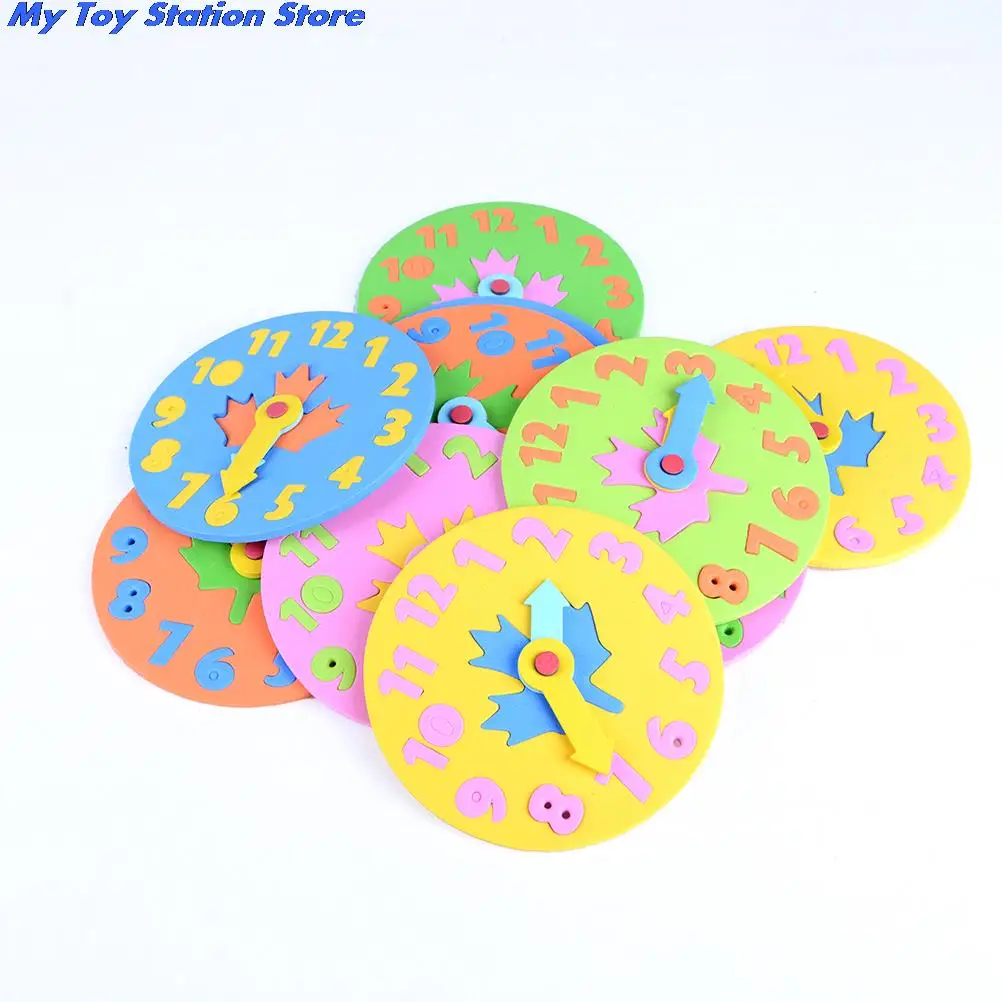 DIY Kawaii часы Обучающие игрушки Веселая Математика игры для детей Детские Подарки