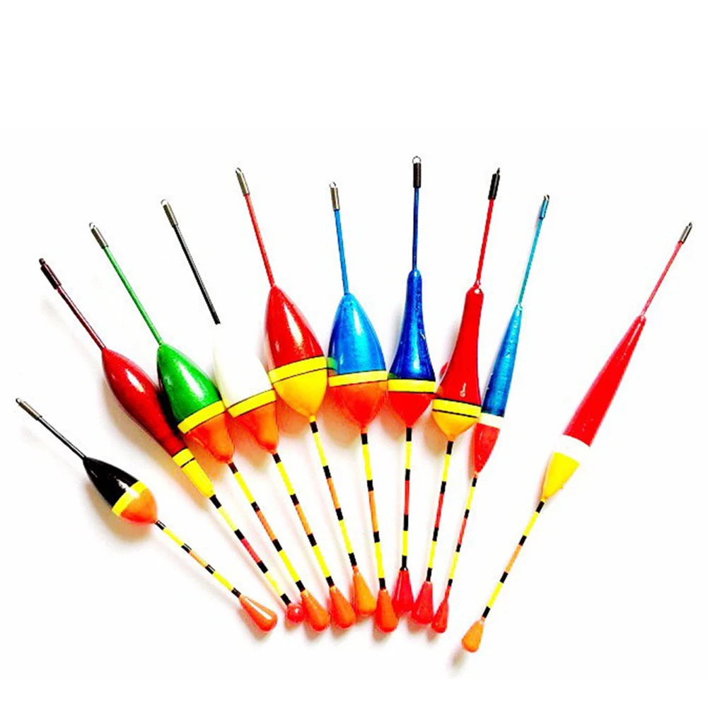 

10 Pcs/Lot Fishing Floats Set Buoy Bobber Fishing Light Stick Floats Fluctuate Mix Size Color float buoy For Fishing Accessories