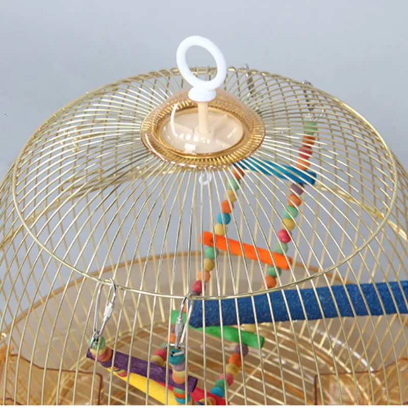 38X38 см железная клетка для птиц с кормушкой игрушечные попугаи качели деревянный