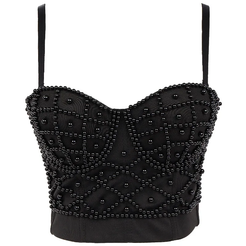 

Pearl condole belt vest outside the woman dressed in beautiful back off sexy short strapless tops with female xia