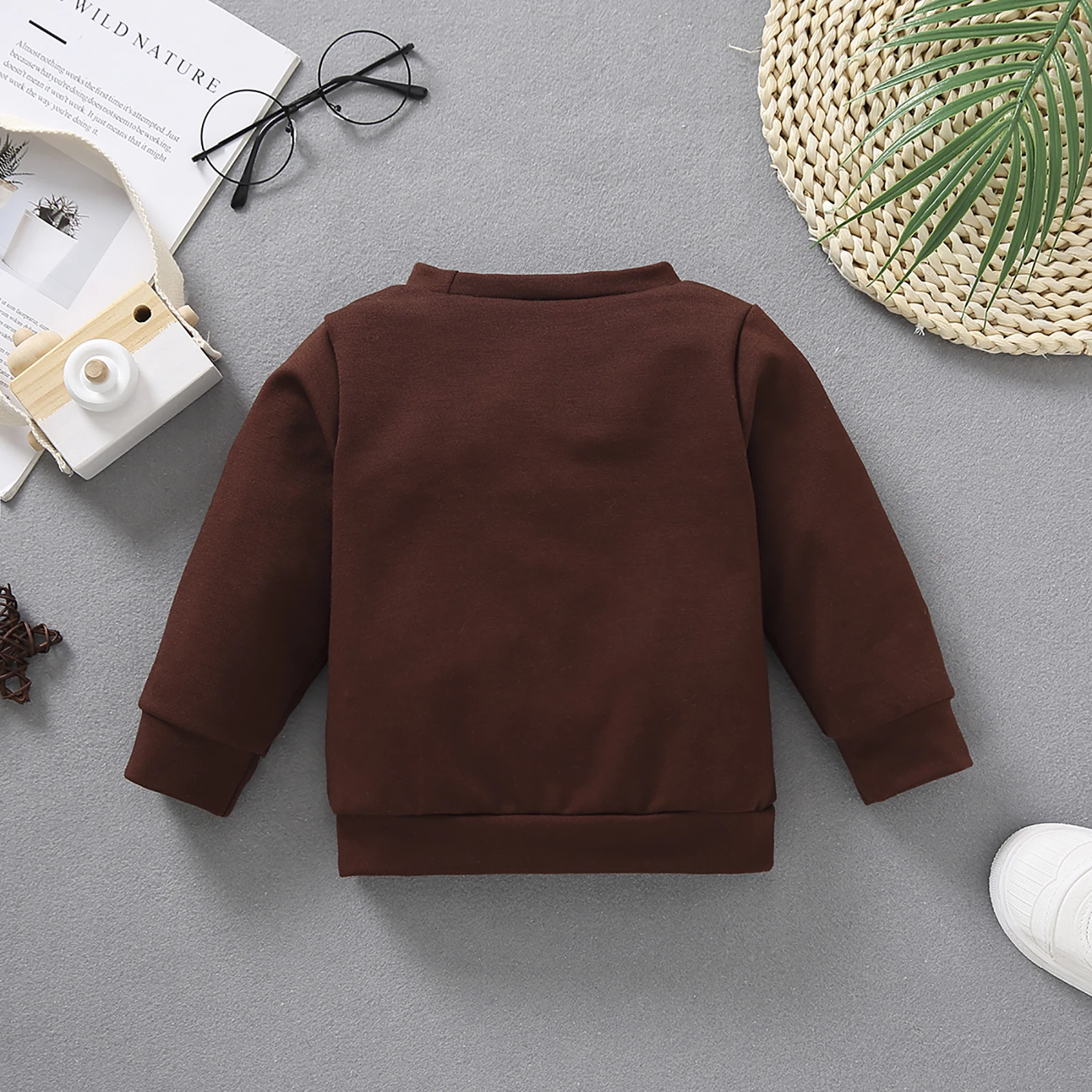 

Pudcoco 2020 Autumn 3-24M Toddler Baby Boy Girl FOX/RULES/HAPPY Letter Print Long Sleeve Sweatshirt Top Grey/Khaki/Coffee