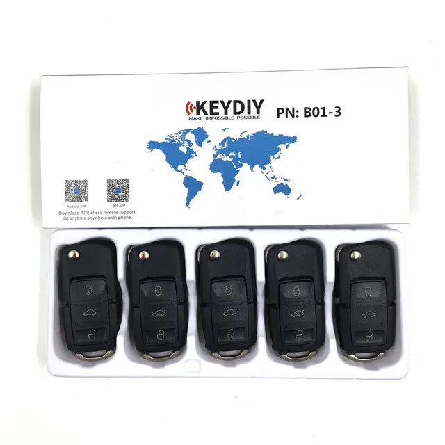 

RIOOAK 1pc KD B01 Remote Control 3 Button Style B Series For KD900+ URG200 Keydiy Programmer Machine with pin