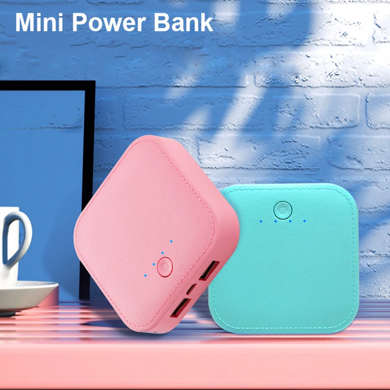 

10000mAh Mini Power Bank External Battery Double USB OUTPUT Powerbank For Huawei iPhone Android Samsung Mobile Phone Poverbank