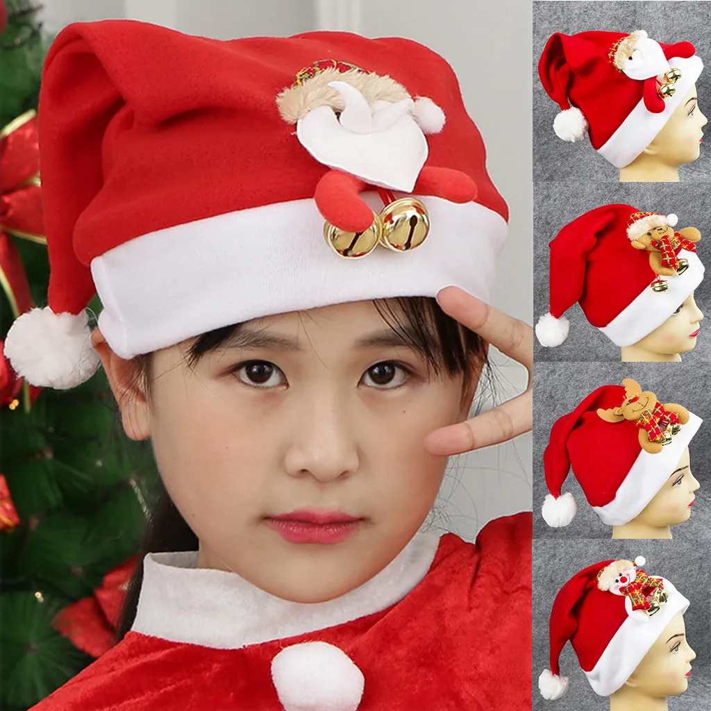 2019 Winter hats for women Beanie Christmas Hat Children Spring Cap Funny Party Santa Claus Costume bonnet enfant #30108 | Аксессуары