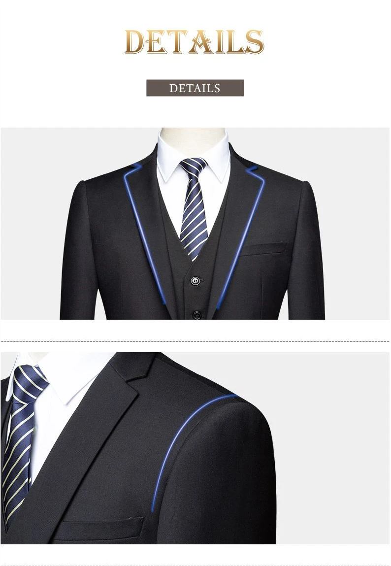 Shenrun Men Suits Slim Business Formal Casual Classic Suit Wedding Groom Party Prom Single Breasted Color Black Gray Navy Blue