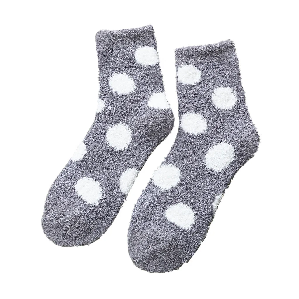 Модные домашние мягкие носки-тапочки для женщин и девочек Теплые носки сна с