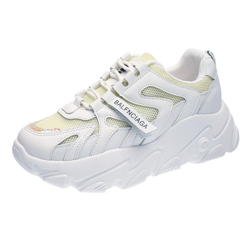 Женские кроссовки на платформе розовые теннисные туфли со шнуровкой