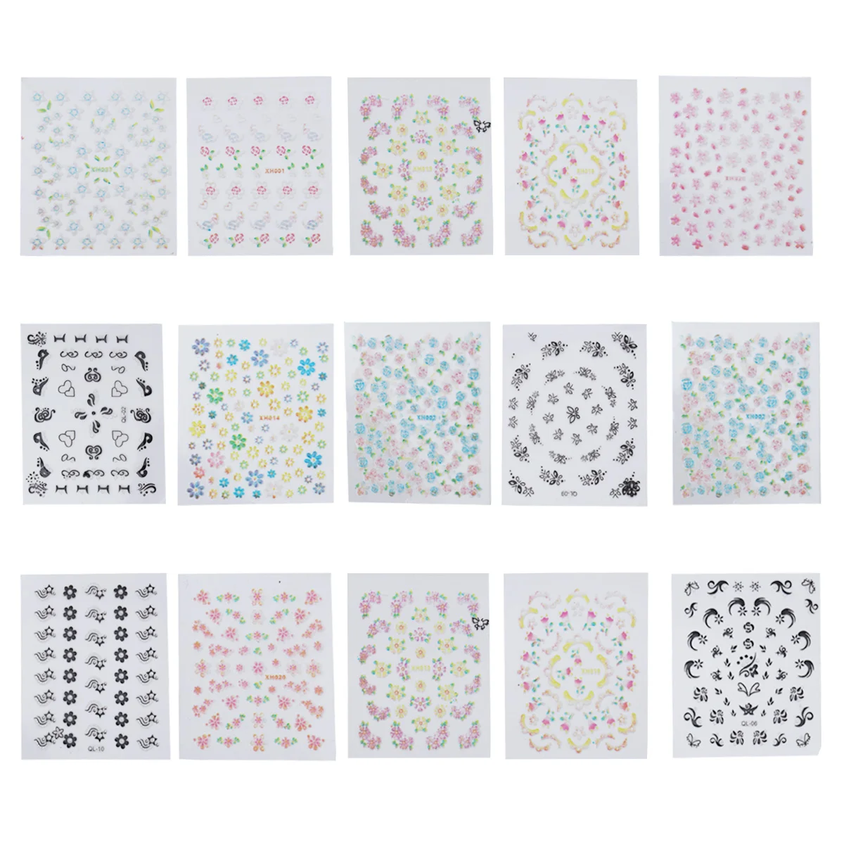 

Набор самоклеящихся 3d-наклеек для ногтей, 30 листов