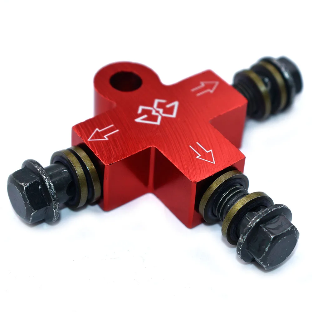 

Тормозной шланг CNC, алюминиевый 3-ходовой Т-образный тройник, тормозная труба с 3 M10 штекерными гайками, короткий 10 мм дюймовый дистрибьютор, з...