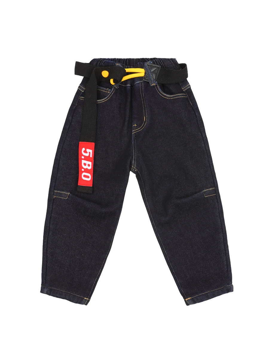 

Boys' Fleece Lined Padded Warm Keeping Jeans 2020 New Winter Medium and Big Children's Korean Children's Winter Clothing