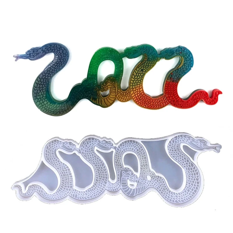 

3D Transparent Silicone 2022 Snake Shape Ornaments Mold Epoxy Resin Casting Molds DIY Craft for Desk Office Home Decor