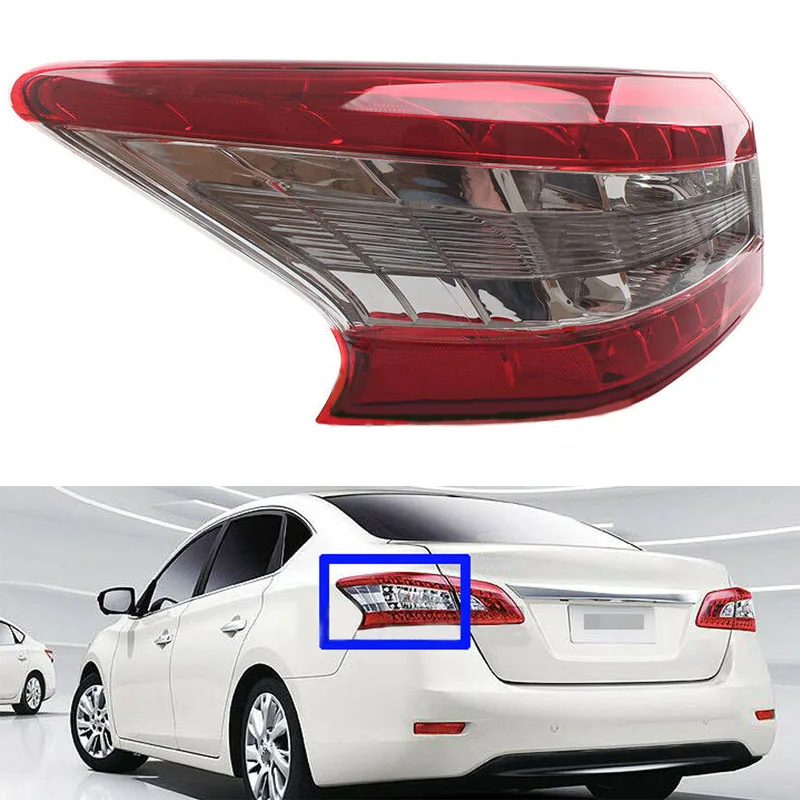 CITALL Car Auto Left Outer Tail Rear Brake Lamp Light 265553SG0A Fit for Nissan Sentra 2013 2014 2015 | Автомобили и мотоциклы