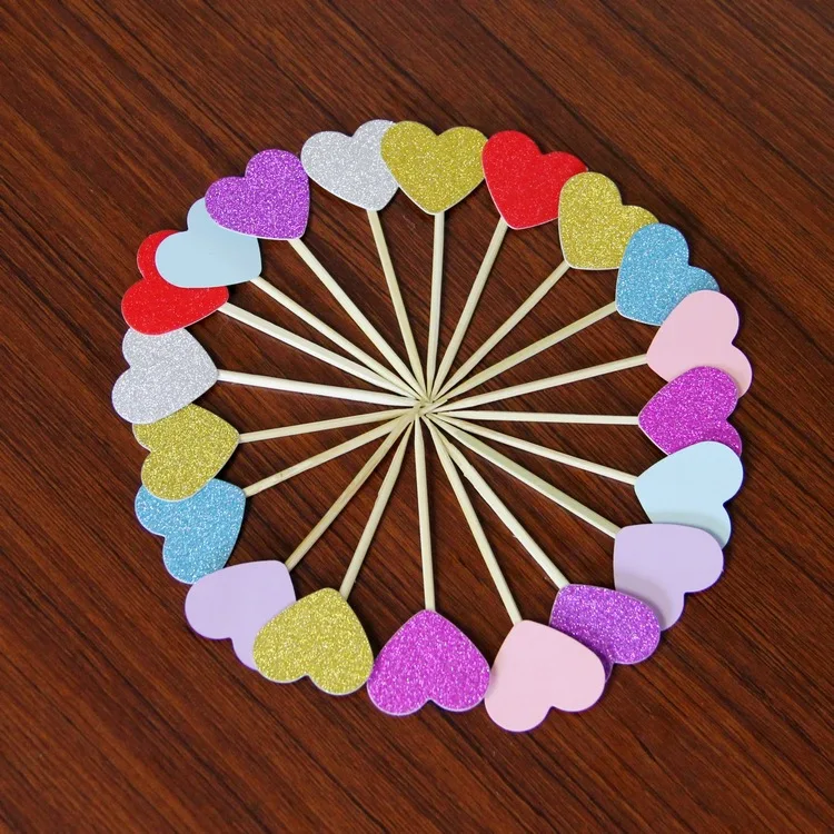 Милая влюбленная подставка для торта на свадьбу красочное сердце вспышка