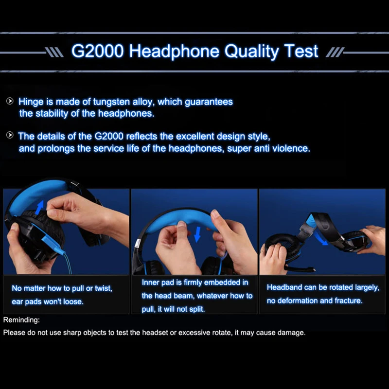 Stereo Bass Gaming Headset Headphones with Mic for PC Computer Game Machine Earphones Audio And Video | Электроника