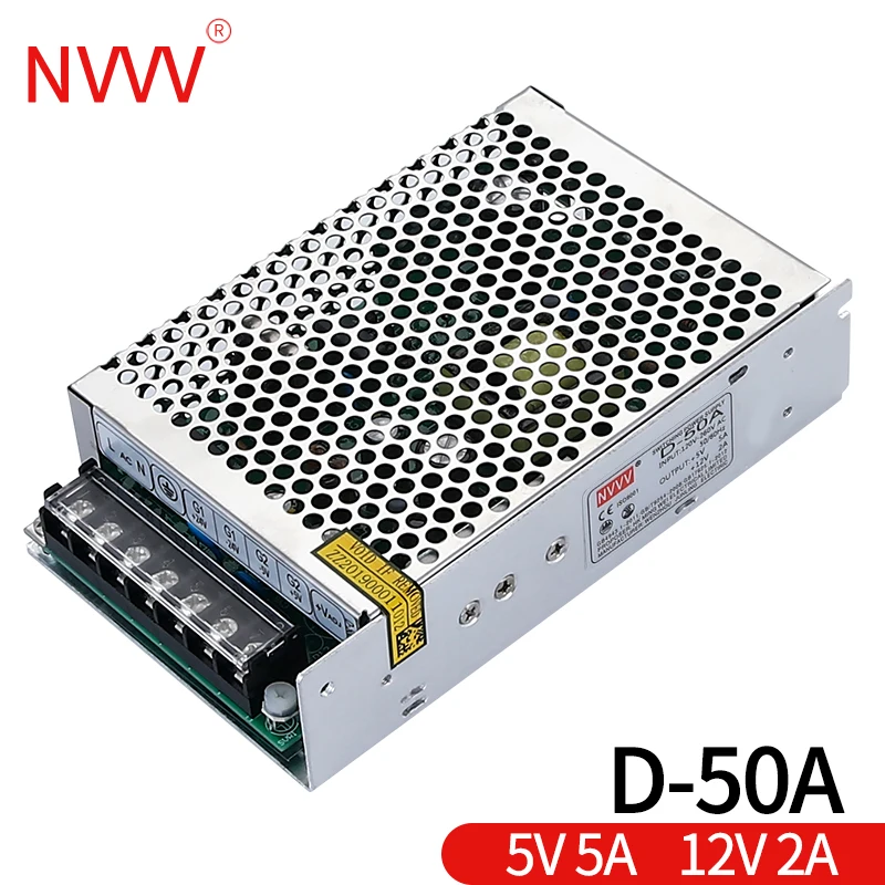 Источник питания NVVV с двойным выходом D-50A 50 Вт 5 В А 12 2 преобразователь