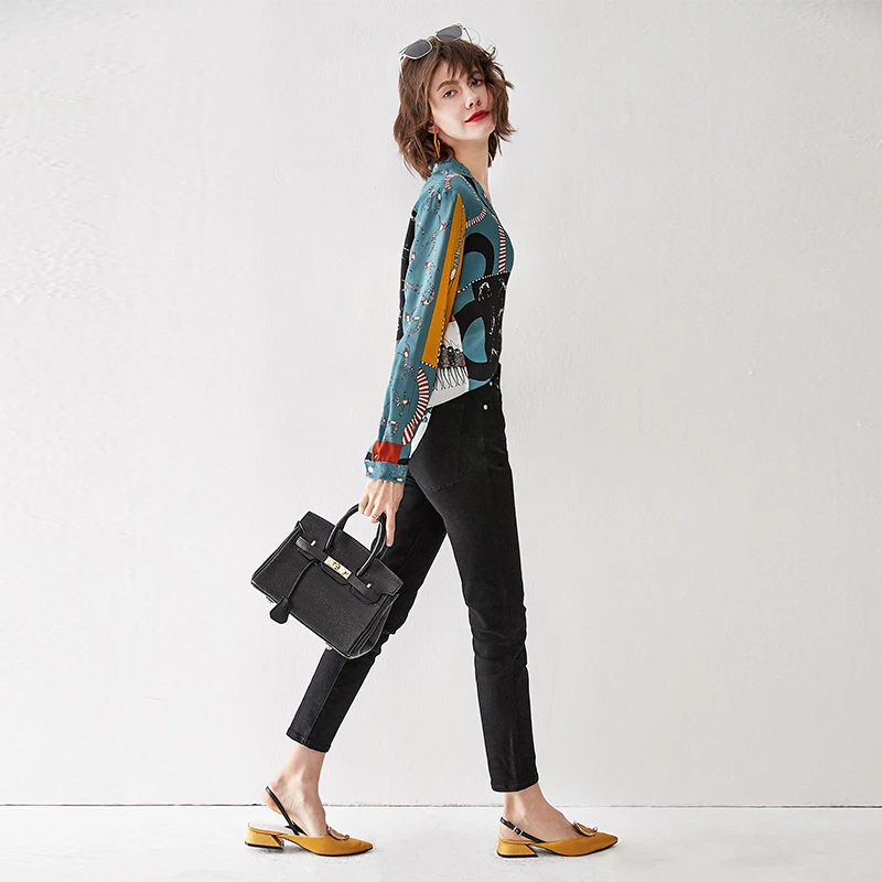 100% блузка из натурального шелка на весну и лето женская одежда 2020 корейские