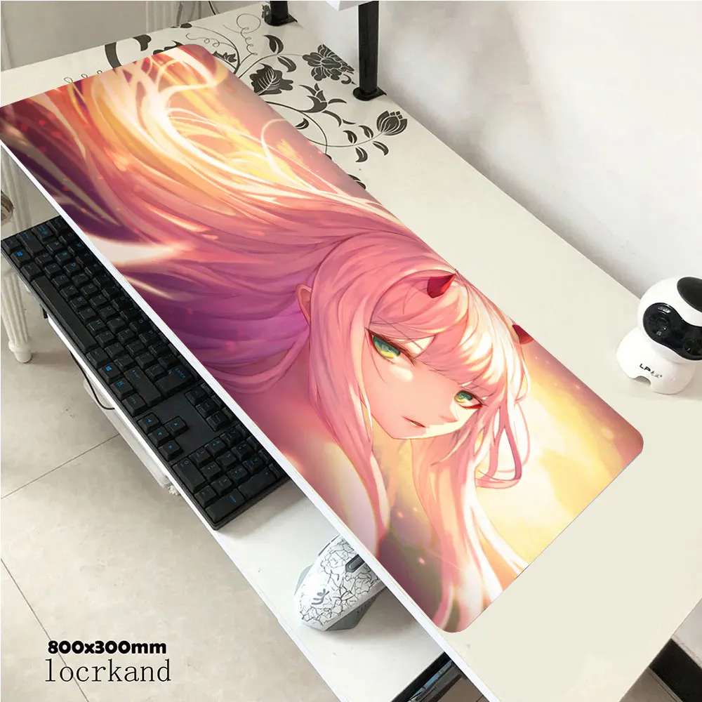 Аниме Zero Two Kawaii коврик для мыши, геймерский ноутбук, игровые аксессуары, геймерская клавиатура, коврик для мыши, геймерский коврик для мыши, к...
