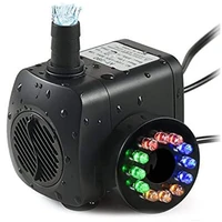 water pump for fish tankwith 12 colorful led lights ultra quiet aquarium fish tank pond outdoor fountain with eu plug