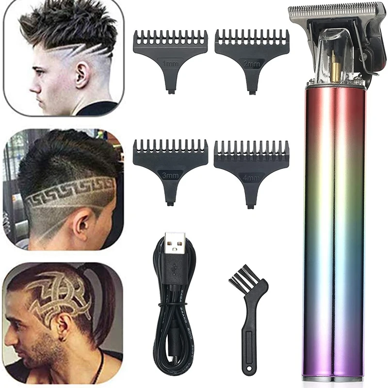 

Professional Cordless Outliner Hair Trimmer 0mm Baldheaded Hair Clipper T-Blade Hair Clipper for Men Detail Beard Shaver
