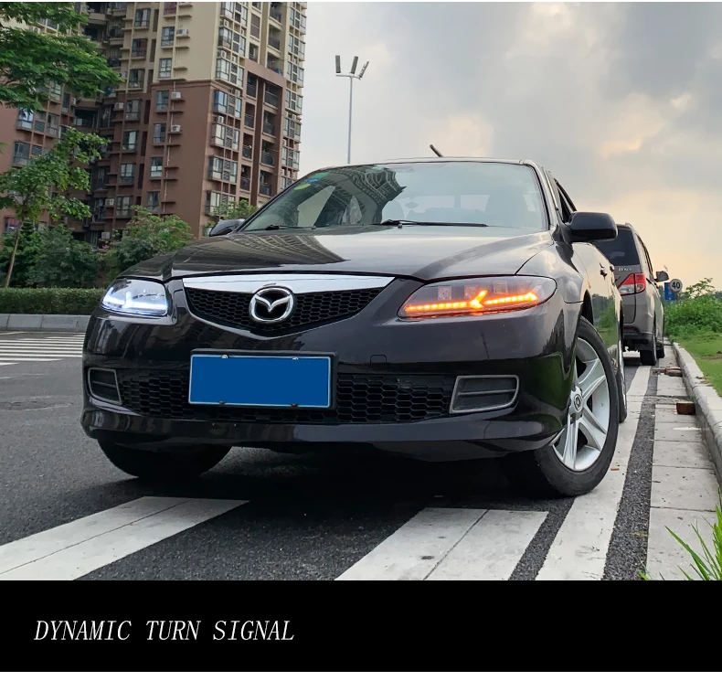 Автомобильный Стильный чехол на голову для mazda 6 M6, головной светильник s 2003-, светодиодный светильник на голову, головной светильник, дневной ходовой светильник