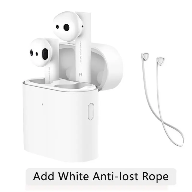 Оригинальные беспроводные наушники Xiaomi Air 2 TWS Bluetooth 2 LHDC HD 14,2 мм с двойным микрофоном ENC автоматическая пауза управление нажатием Airdots Pro 2 - Цвет: Add white rope