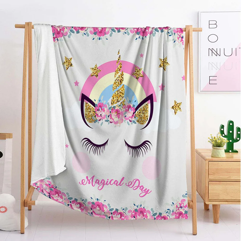 

mexican pink unicorn luxury animal crossing fabric fuzzy blanket for bed custom photo weighted tapestry throw anime blanket