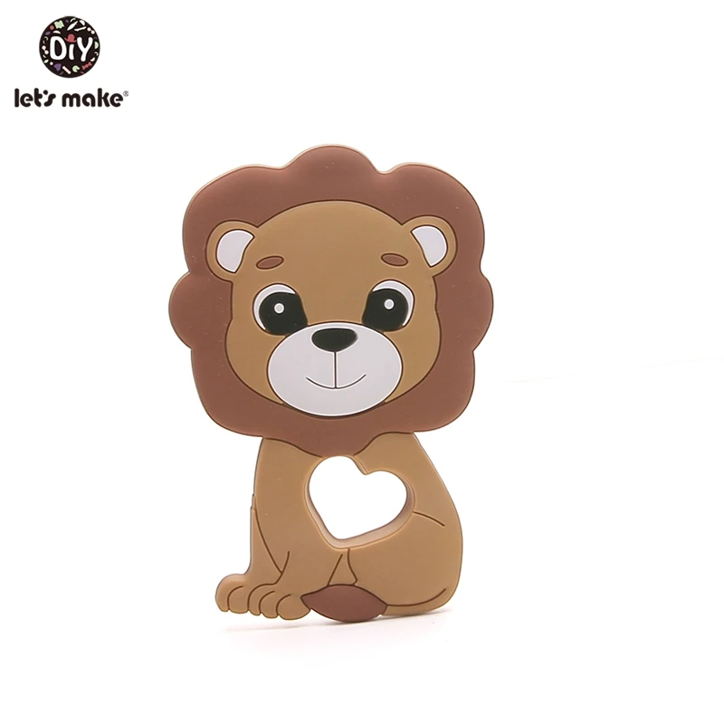 Brown Lion 1 шт. силиконовый Прорезыватель для зубов Bambi Sika олень сенсорная игрушка для новорожденного ребенка аксессуары для ухода за ребенком органический Прорезыватель для зубов - Цвет: Brown Lion