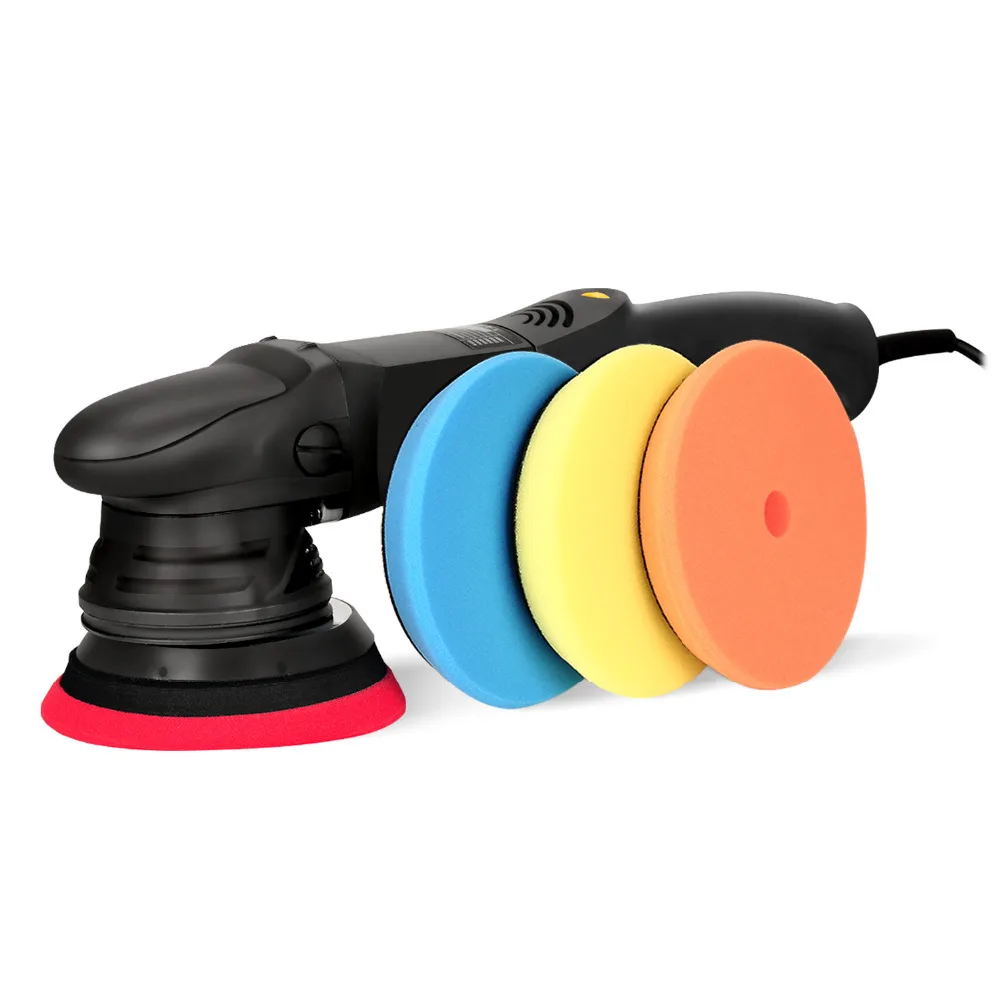 

5Inch 125mm 15mm Dual action polisher DA Polisher Car Polisher &ampamp Polishing Pads Microfiber Towel Glove Set For Auto Poli