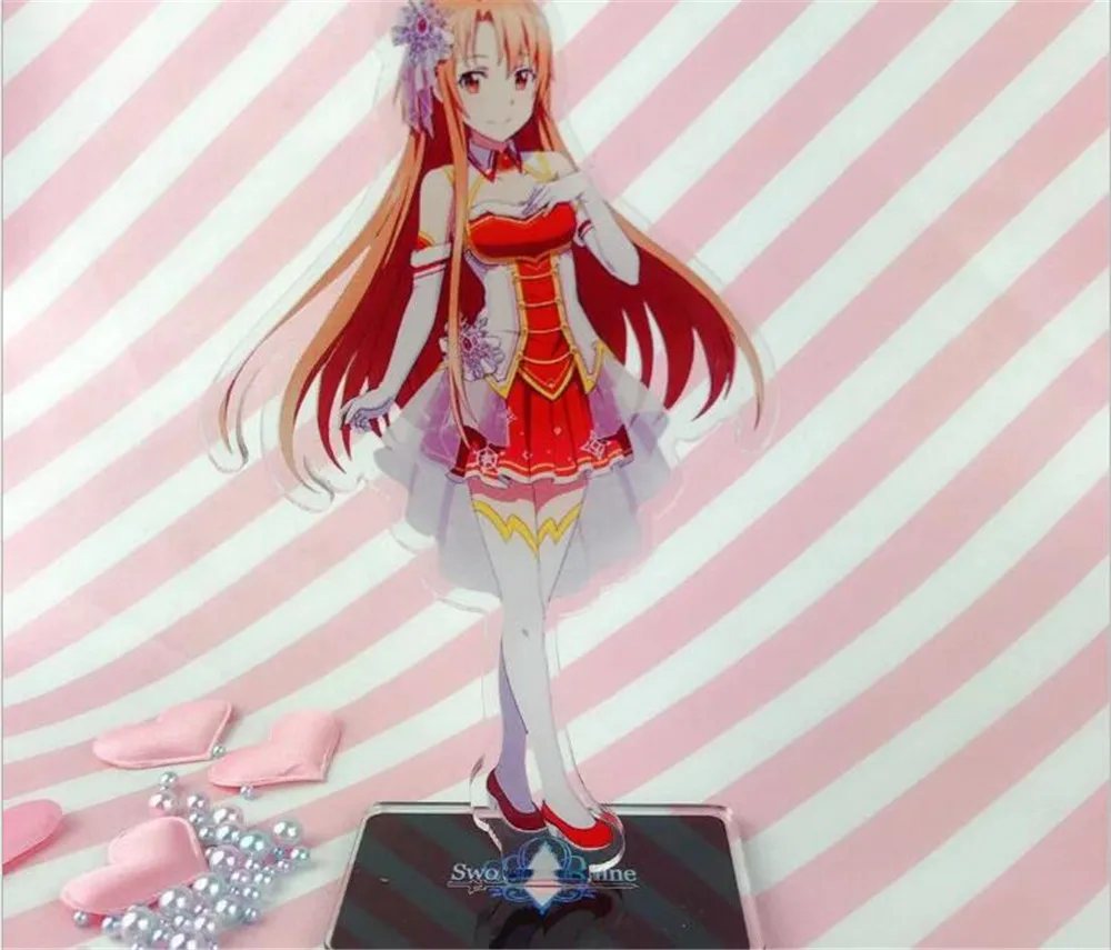 Меч искусство онлайн Kirito Asuna Leafa Yuuki акриловая подставка фигурка модель