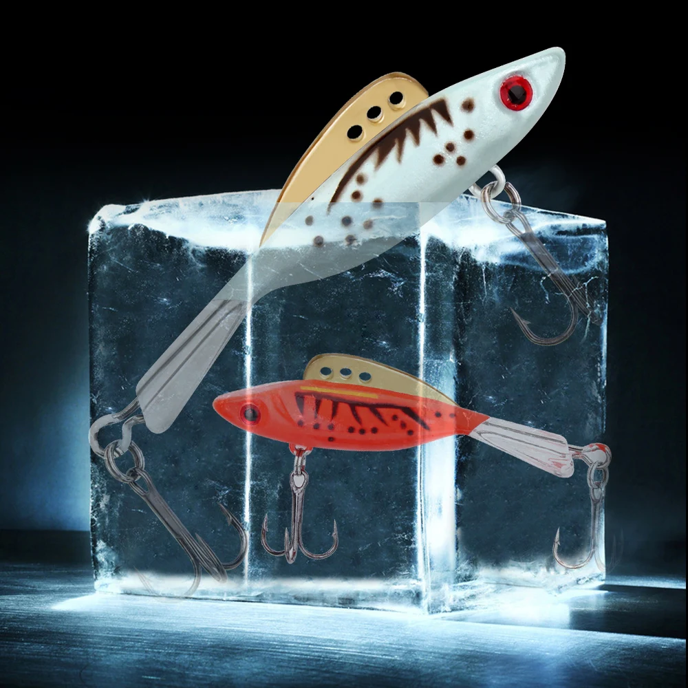 

FTK Winter Ice Fishing Lures 38mm-65mm 3D Eyes Balancer Winter Fishing Muzzle Rattling and Vib for Winter Fishing Goods
