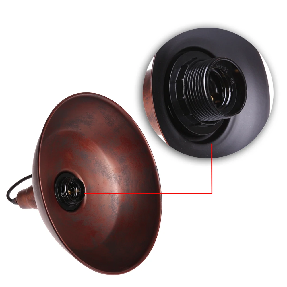 Пан крышка люстра Ржавчина Цвет Ретро чердак подвесной светильник бра ветхое