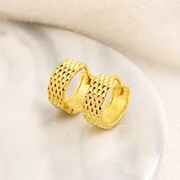new french style nicklelead free twisted curve u shape small gold plated hoop earrings for women ladies daily jewelry