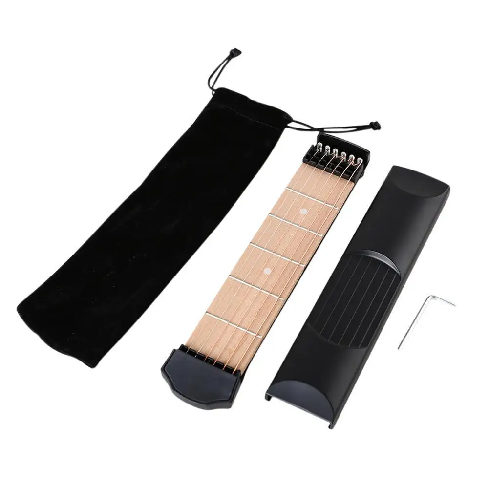 

1pc Portable Pocket Acoustic Guitar Practice Tool Wooden Chord Trainer Folding 6 String 6 Fret Model Guitar Trainer for Beginner