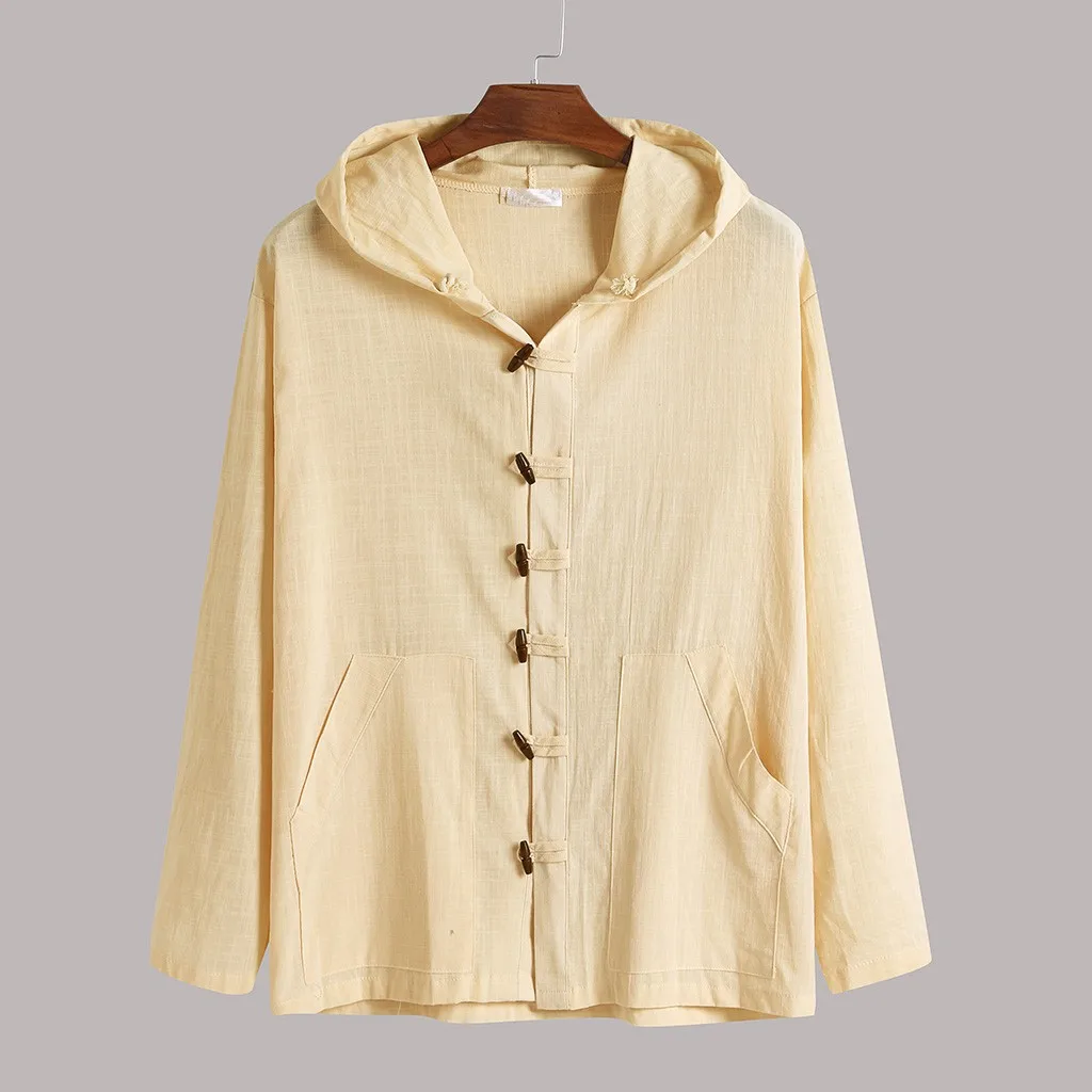 Winter denim vests men Jacket Mens Ethnic Style Long Sleeve Loose Casual Shirt Hooded Coat Blouse Tops свитшот куртка мужская |