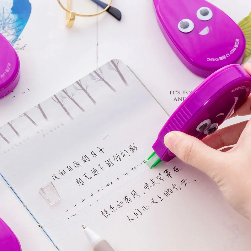 1 шт. Lytwtw милые каваи баклажаны коррекции ленты Канцелярские офисные школьные