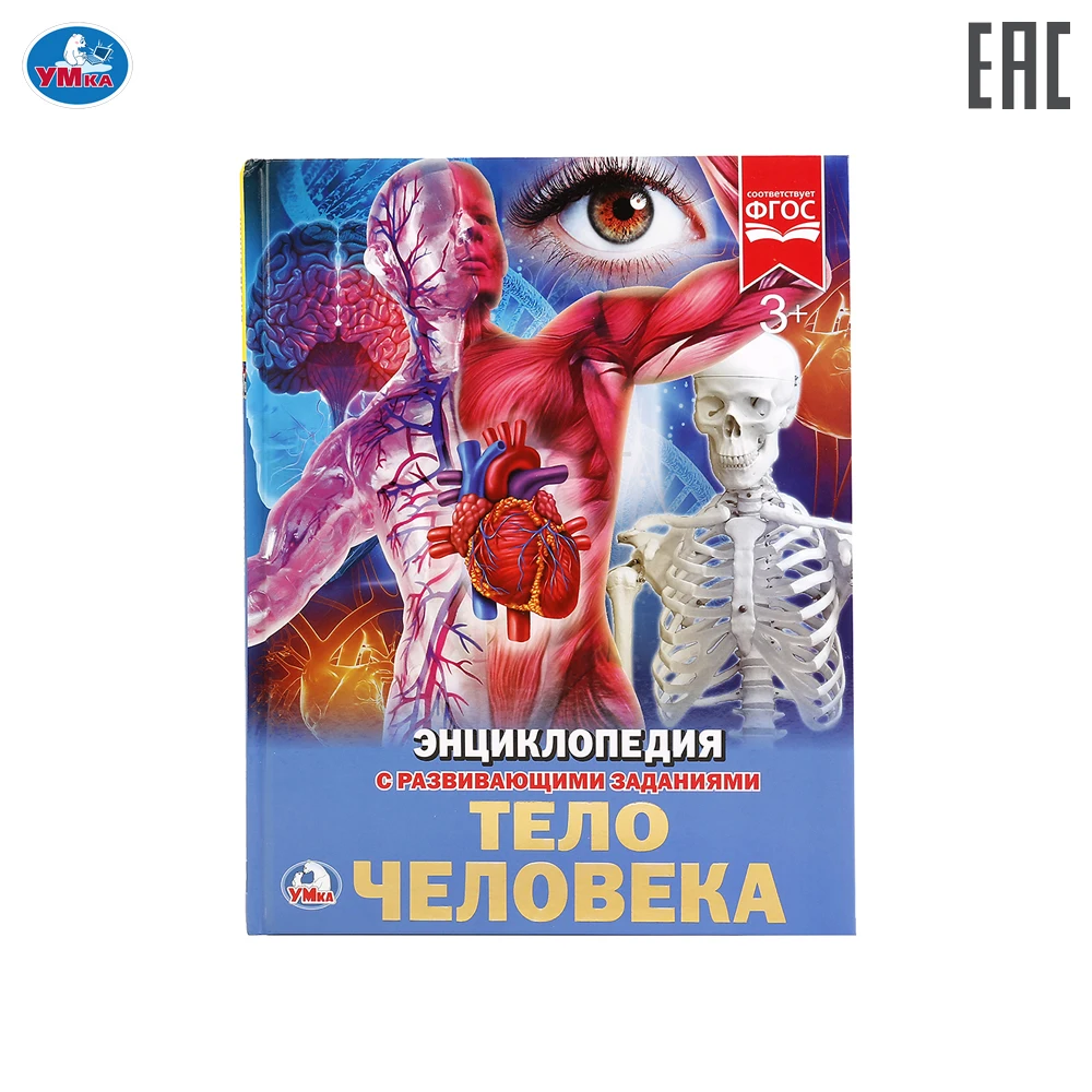 Энциклопедия Умка Тело человека (с развивающими заданиями) твердый переплет