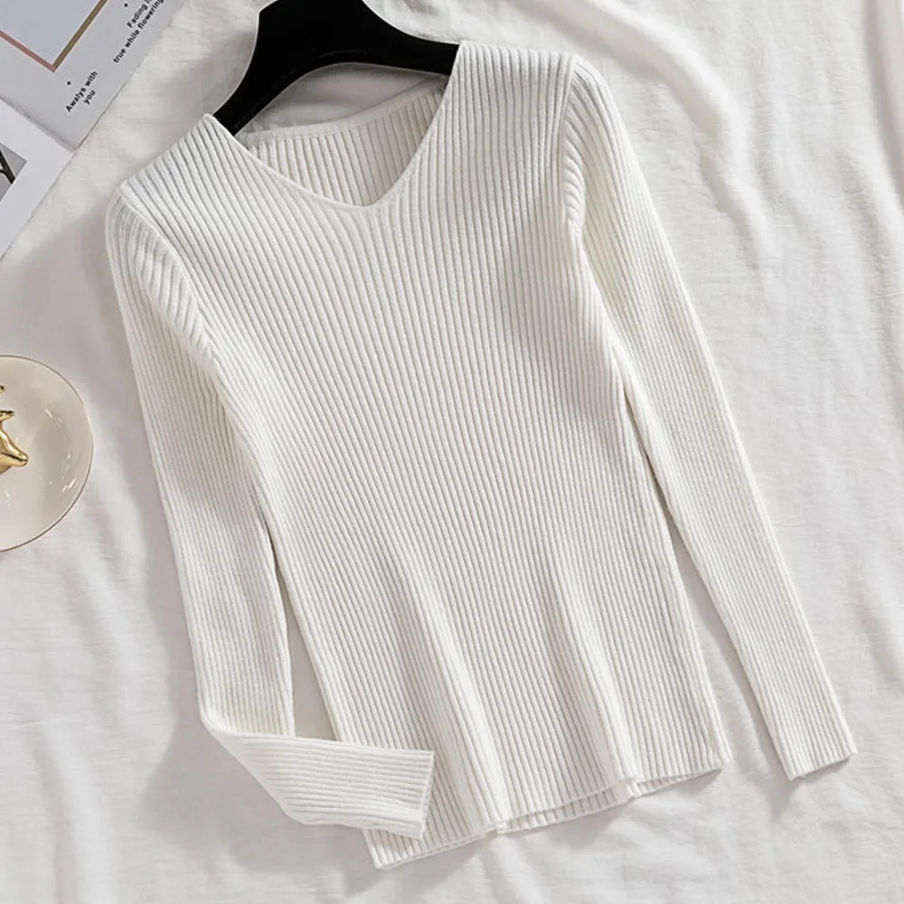 

Long Sleeve Knitted Warm Sweater Women Pullover 2020 Korean Oversize Turtleneck Top Jumper Solid Elasticity Slim Fit Clothes