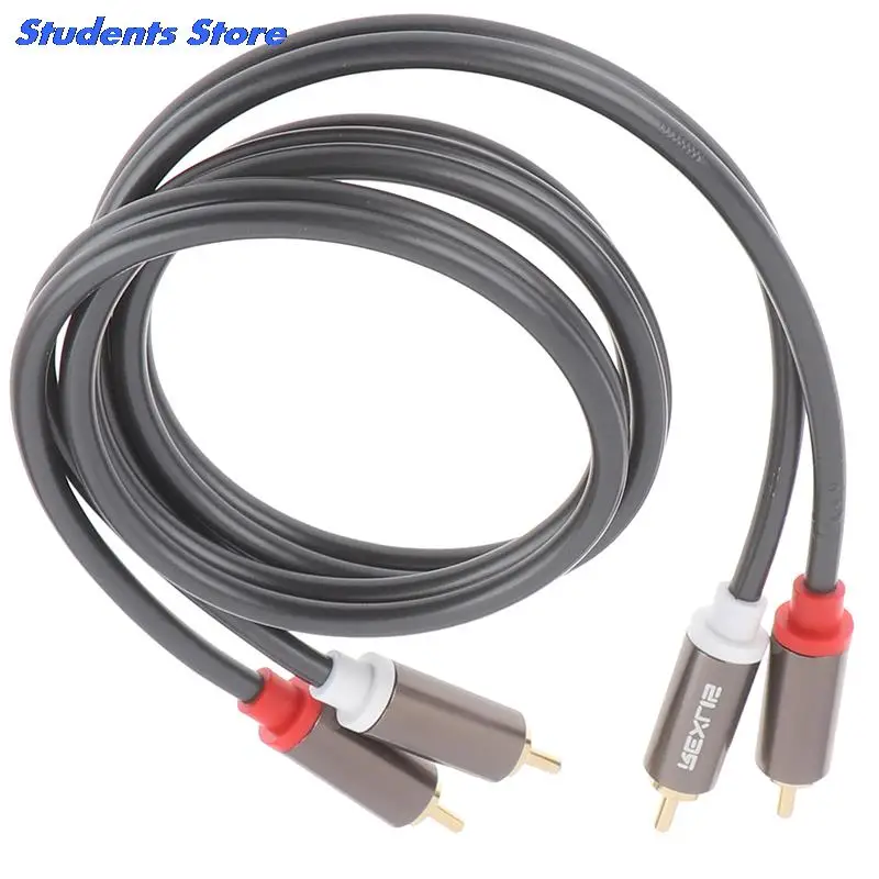 1 м 2RCA штекер к стерео аудио кабель с покрытием для домашнего кинотеатра |