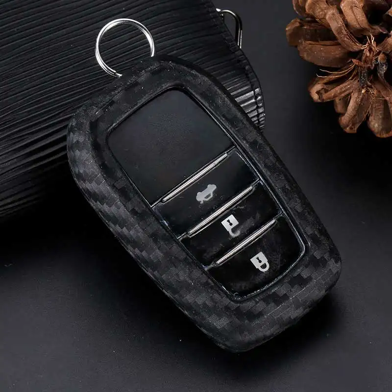 

Силиконовый складной чехол-книжка чехол для дистанционного ключа от машины для автомобильных ключей Toyota Corolla RAV4 аксессуары цепочки для клю...