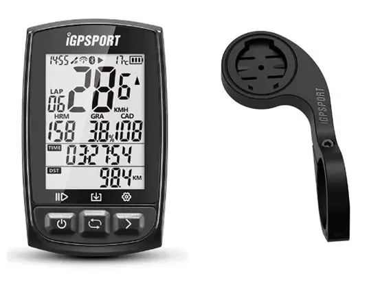 I gps порт IGS50E Mtb велосипедный компьютер gps Водонепроницаемый IPX7 ANT+ беспроводной Велосипедный спидометр велосипед цифровой секундомер аксессуары - Цвет: add holder