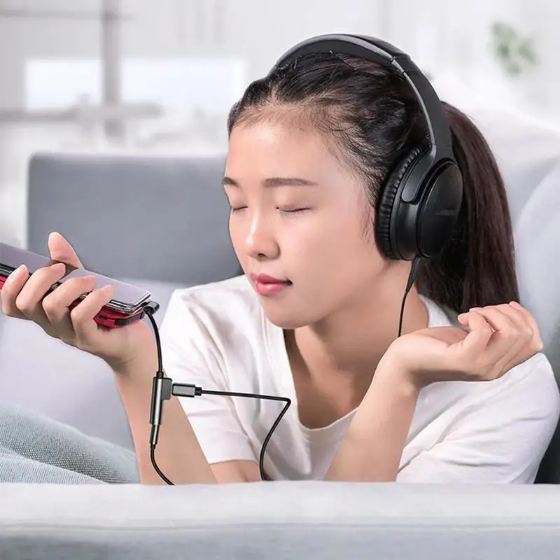 Удлинительный кабель для наушников 2 в 1 usb type C до 3,5 мм Jack адаптер для Xiaomi huawei samsung type-C OTG USB-C USBC сплиттеры