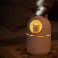 usb humidifier 300ml cute pet ultrasonic cool mist aroma air oil diffuser romantic color led lamp home appliances humidificador