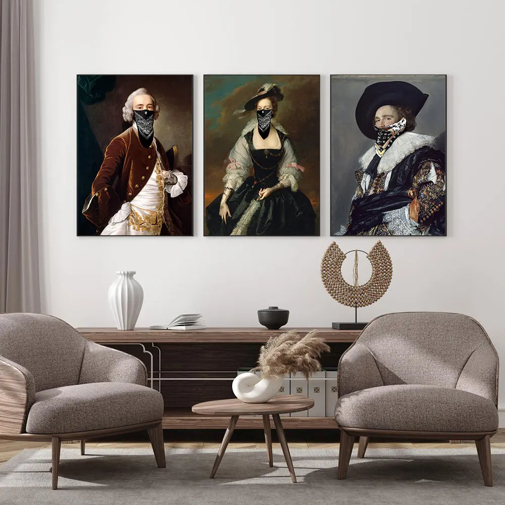 

Glorious Gangster Poster Face With Scarf Art Print Funny Design Famous Canvas Painting Modern Wall Picture Bedroom Home Decor