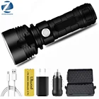 Z38 YB007 XHP70 супер мощный светодиодный фонарик XM-L2 тактический фонарь USB Перезаряжаемые лампа Водонепроницаемый лампы Ультра яркие красныезеленыеФонари